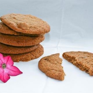 Spelt and Rice Flour and Stem Ginger Cookies