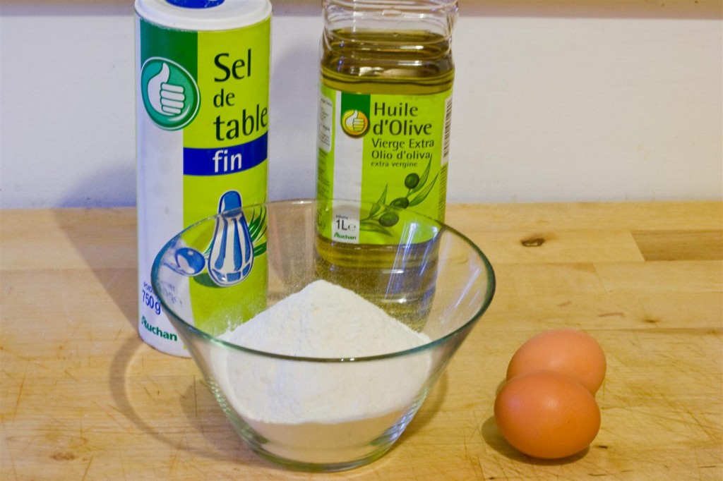 Simple Egg Pasta ingredients