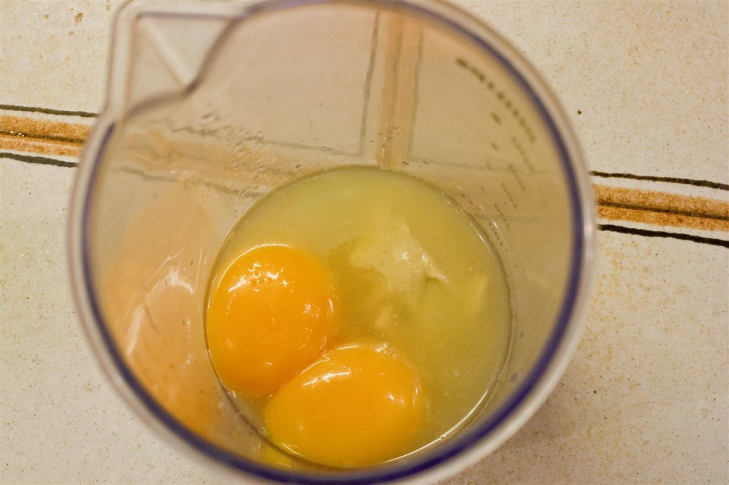 Egg yolks, mustard and lemon juice