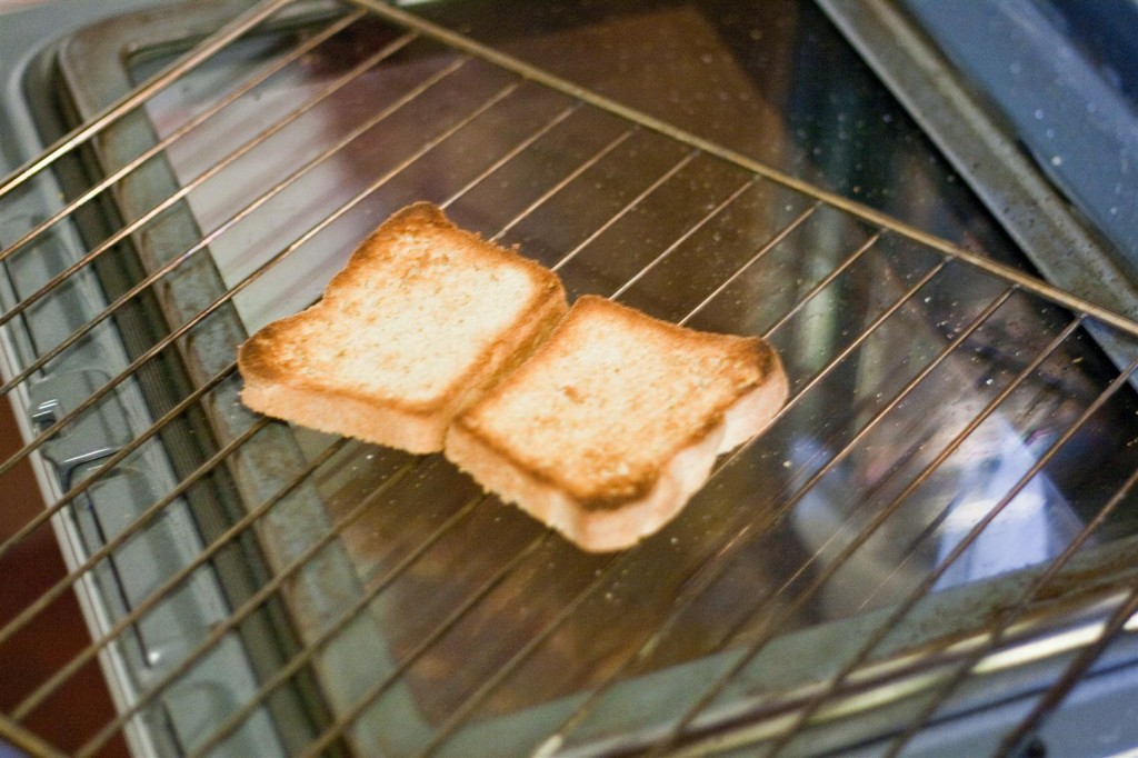 Toasting the bread