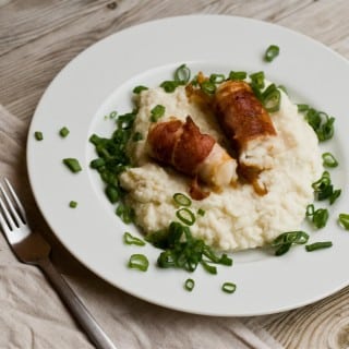 Bacon-wrapped Cod with Cauliflower Purée
