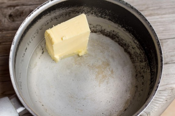 Melting the butter in the water