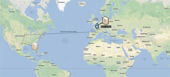 Route map with CDN